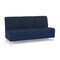 Lesro Siena Armless 3 Seat Tandem Seating No Center Arms, Brushed Steel, RF Blueberry Back, MD Ink Seat SN3102 - alternate 1